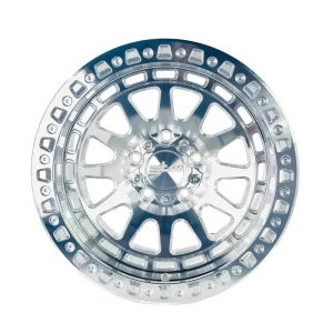 17″ STW WHEELS F12 5 LUG SILVER BRUSHED MONOBLACK FORGED FINISH RIMS