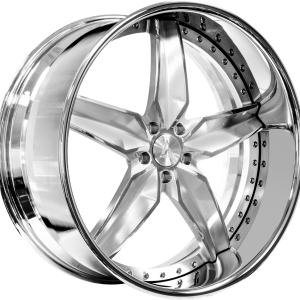 24″ ARTIS FORGED BUCKHEAD BRUSHED FACE CHROME LIP FINISH RIMS