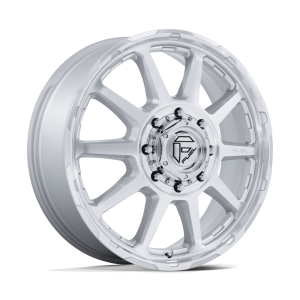 22″ FUEL WHEELS D912 CIRCUIT DUALLY GLOSS SILVER MACHINED FACE OFF-ROAD RIMS