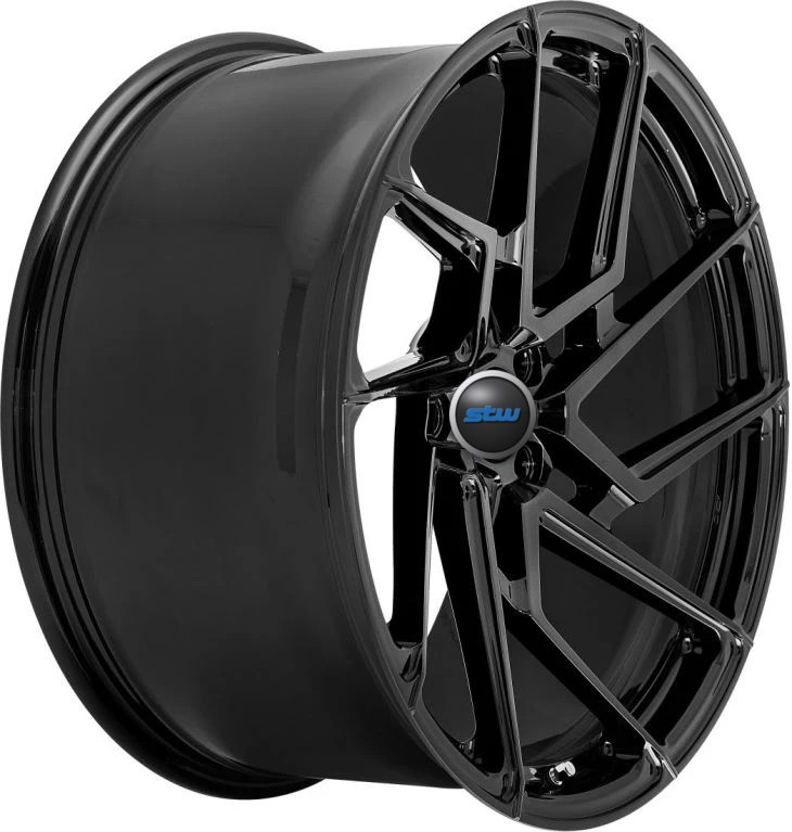 Thin Spoke Monoblock Rims Black Forged Staggered Wheels For Bmw