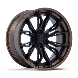 20″ FUEL WHEELS FC404 MUTINY MATTE BLACK GLOSS BRONZE LIP OFF-ROAD FUSION FORGED RIMS