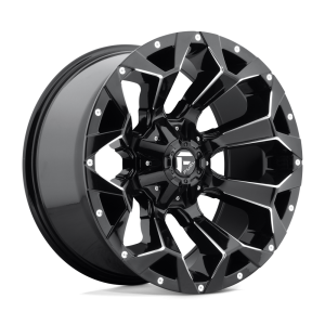 22″ FUEL WHEELS D546 ASSAULT BLACK MILLED CROSSOVER RIMS