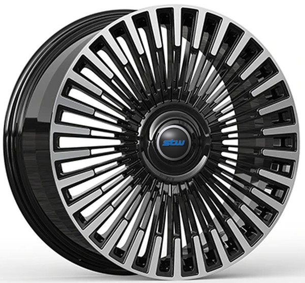 Hongqi HS9 22x9.0 And 10 Gloss Black +Polished Spokes Face For Hongqi HS9