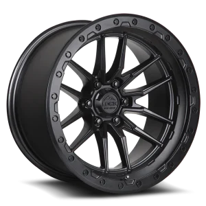 22″ LOCK OFF-ROAD WHEELS KRAWLER MATTE BLACK MATTE BLACK RING FINISH RIMS
