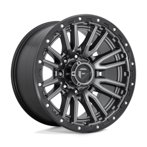 22″ FUEL WHEELS D680 REBEL ANTHRACITE CENTER BLACK LIP 8-LUG OFF-ROAD RIMS