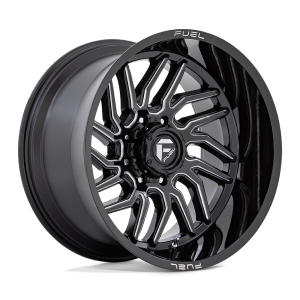 22″ FUEL WHEELS D807 HURRICANE GLOSS BLACK MILLED OFF-ROAD RIMS