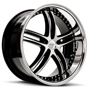 20″ XIX WHEELS X15 BLACK MACHINED CHROME LIP FINISH RIMS