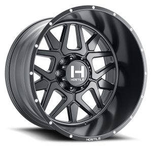 20″ HOSTILE WHEELS H128 DIABLO SATIN BLACK FINISH RIMS