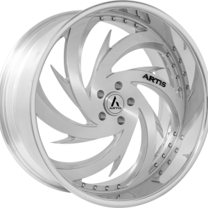 24″ ARTIS FORGED SPADA BRUSHED FACE CHROME LIP FINISH RIMS