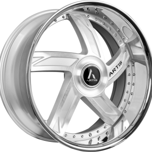 22″ ARTIS FORGED WHEELS VESTAVIA-XL SILVER MACHINED SS LIP FINISH RIMS