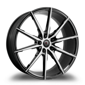 20″ MARQUEE WHEELS M1035 GLOSS BLACK MACHINED FINISH RIMS