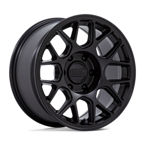 17″ KMC WHEELS KM730 HATCHET MATTE BLACK FINISH RIMS