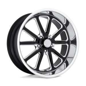 20″ U.S. MAGS WHEELS RAMBLER U117 GLOSS BLACK MILLED WITH DIAMOND CUT LIP FINISH RIMS