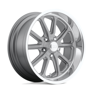 20″ U.S. MAGS WHEELS RAMBLER U111 TEXTURED GRAY WITH DIAMOND CUT LIP FINISH RIMS
