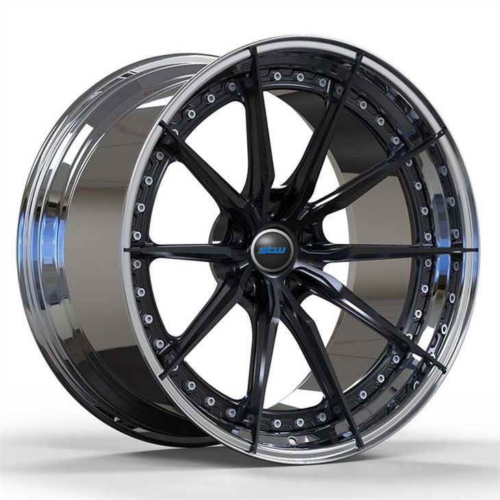 6061-T6 Forged Aluminum Alloy Rims 2-PC Polish Rims For Nissan GTR 5x114.3 20 And 21 Inches