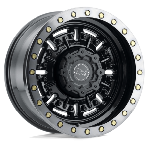 18″ BLACK RHINO WHEELS ABRAMS GLOSS GUNBLACK MACHINED DARK TINT LIP OFF-ROAD RIMS