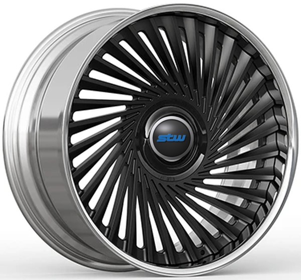 18"~23" 2-PC Forged Wheels Custom Polished Lip And Black Disc For Benz Cars