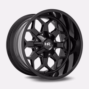 20″ HARDROCK WHEELS H712 INDESTRUCTIBLE GLOSS BLACK OFF-ROAD RIMS