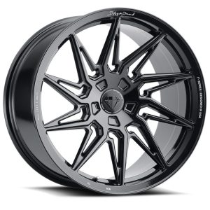 20″ BLAQUE DIAMOND WHEELS BD-F20 GLOSS BLACK FINISH FLOW FORGED RIMS