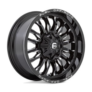 20″ FUEL WHEELS D795 ARC GLOSS BLACK MILLED OFF-ROAD RIMS