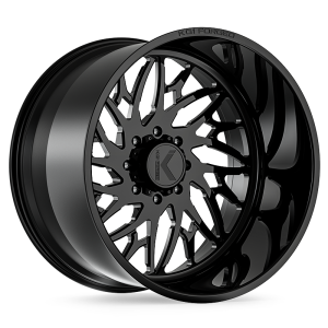 22″ KG1 FORGED WHEELS JOKER KF114 GLOSS BLACK FINISH RIMS