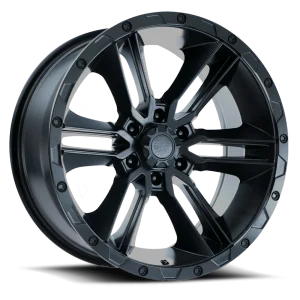 20″ AMERICAN OUTLAW WHEELS RAILCAR SATIN BLACK FINISH RIMS 6×139 et-5