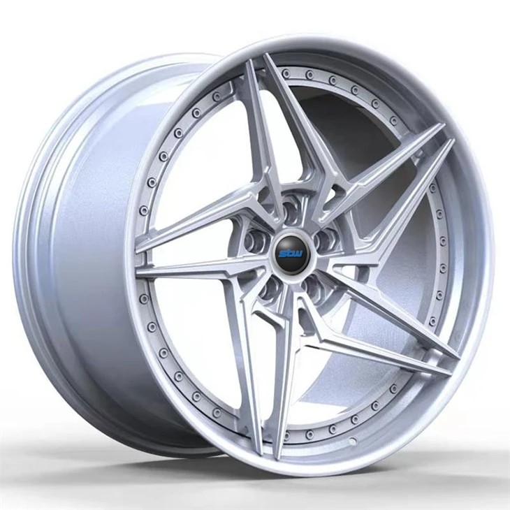 Lamborghini Aventador 2015 20x9.5 And 21x13.5 Custom Forged 2-PC Silver Rims