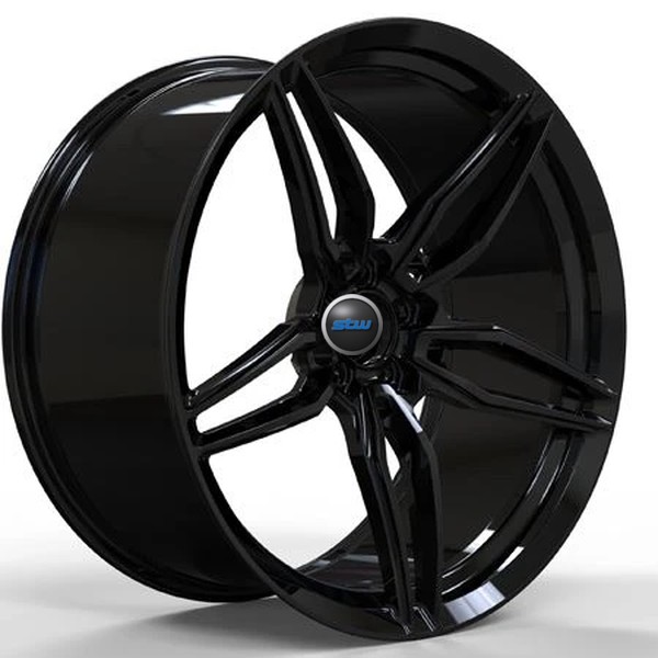 Staggered 22inch Gloss Black Monoblock Rims For Mercedes Benz GLC Double Spokes Concave Car Alloy Wheels