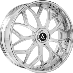 26″ ARTIS FORGED BULGARI XL BRUSHED FACE CHROME LIP FINISH RIMS