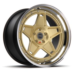 24″ MV FORGED WHEELS HS55 HERITAGE SERIES BRONZE CENTER POLISHED LIP FINISH