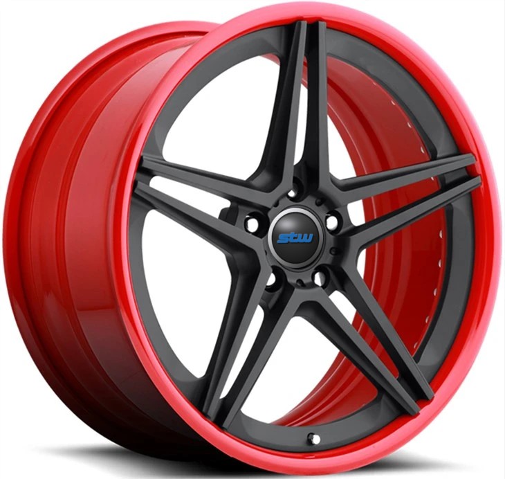 BMW M5 20x9 | 20x10.5 Custom 2-PC Forged Alloy Wheels Satin Red 5x112 5x120