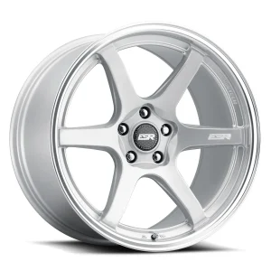 18″ ESR WHEELS AP6 HYPER SILVER MACHINED LIP FINISH RIMS