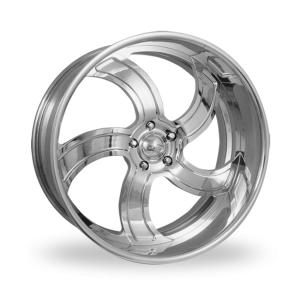 22″ INTRO WHEELS TWISTED FLOW EXPOSED POLISHED FINISH RIMS