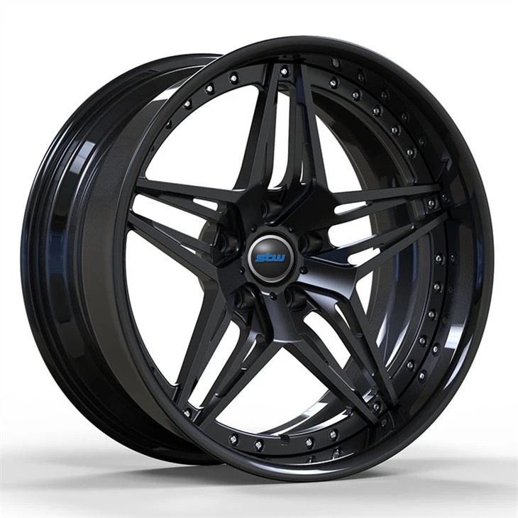 Chevy Nova 5x120.65 Gloss Black 2-PC Forged Aluminum Alloy Rims 18 19 20 21 And 22 Inches