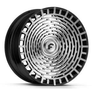 24″ FORGIATO WHEELS PARLANTE ECL BLACK MACHINED XL FLOATING CAP FORGED FINISH RIMS