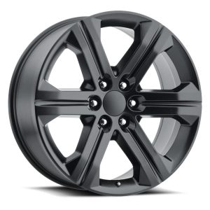 22″ FACTORY REPRODUCTION GMC SIERRA WHEELS FR 47 SATIN BLACK FINISH RIMS