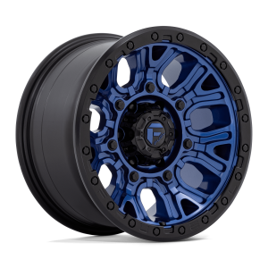 17″ FUEL WHEELS D827 TRACTION DARK BLUE WITH BLACK RING OFF-ROAD RIMS