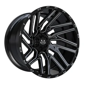20″ TIS WHEELS 554BM GLOSS BLACK MILLED FINISH RIMS