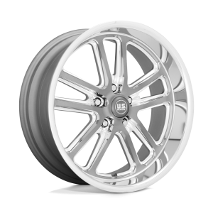 22″ U.S. MAGS WHEELS BULLET U131 TEXTURED GUNMENTAL WITH MILLED EDGE FINISH RIMS