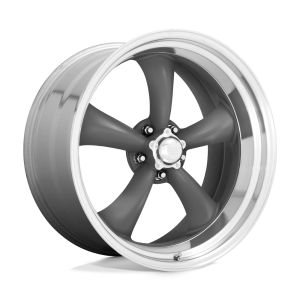 16″ AMERICAN RACING WHEELS VINTAGE VN215 CLASSIC TORQ THRUST II MAG GRAY MACHINED LIP RIMS