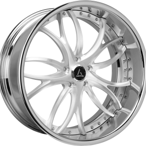 26″ ARTIS FORGED BISCAYNE BRUSHED FACE CHROME LIP FINISH RIMS