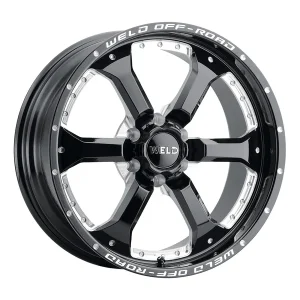 20″ WELD GRANADA 6 GLOSS BLACK MILLED