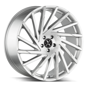 20″ XCESS WHEELS X02 BRUSHED FACE SILVER FINISH RIMS