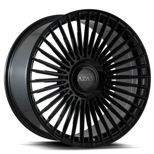 22″ AZAD WHEELS AZV04 GLOSS BLACK FLOATING CAP FINISH RIMS