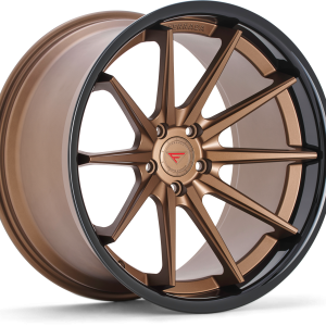 20″ FERRADA WHEELS FR4 MATTE BRONZE GLOSS BLACK LIP FINISH RIMS