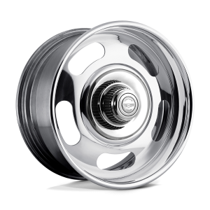 18″ AMERICAN RACING WHEELS VINTAGE VN327 RALLY TWO-PIECE CHROME CENTER POLISHED BARREL RIMS