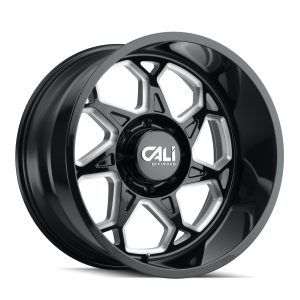 20″ CALI WHEELS SEVENFOLD 9111 GLOSS BLACK MILLED FINISH RIMS