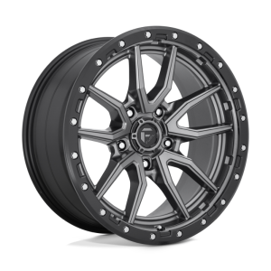 18″ FUEL WHEELS D680 REBEL ANTHRACITE CENTER WITH BLACK LIP 5-LUG OFF-ROAD RIMS