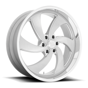 22″ U.S. MAGS WHEELS DESPERADO 6 U134 SILVER BRUSHED FACE MILLED DIAMOND CUT FINISH RIMS