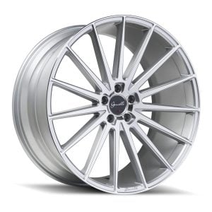 24″ GIANELLE WHEELS VERDI GLOSS SILVER MACHINED FINISH RIMS